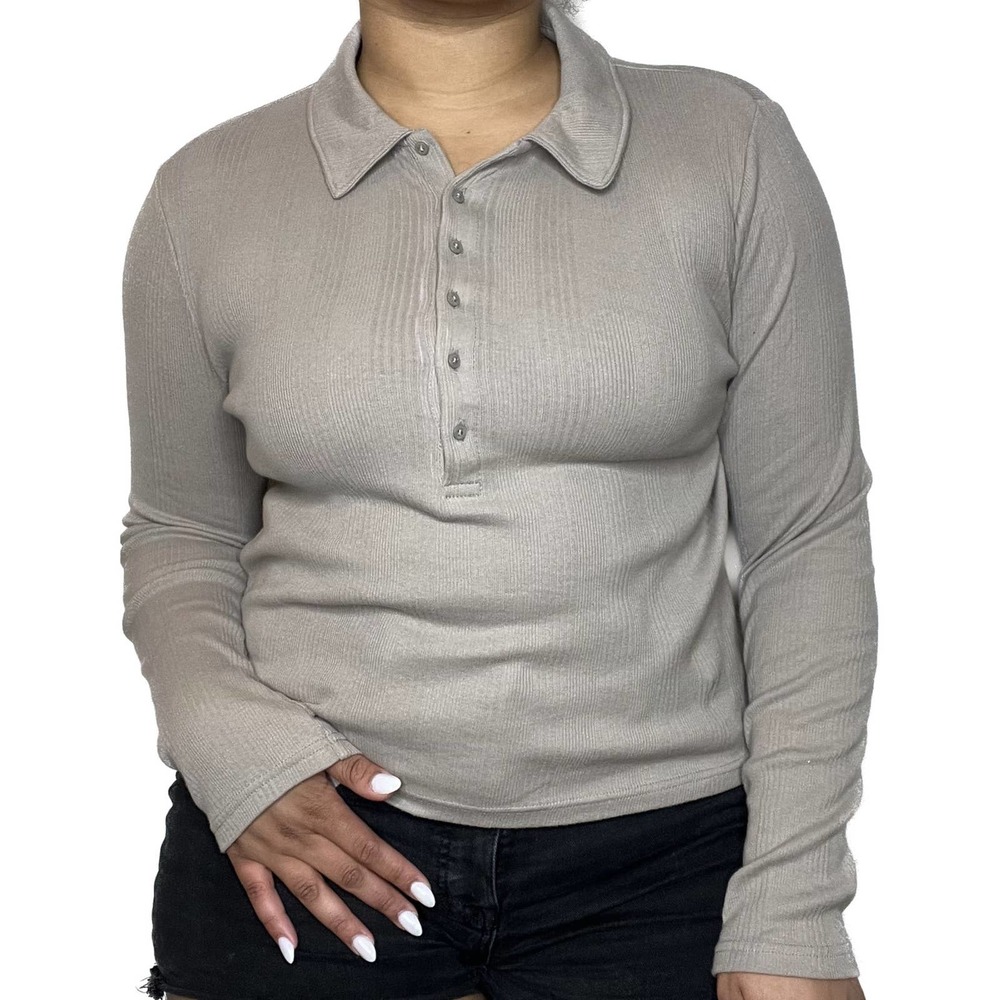 Beige Vintage Gap Collared Sweater